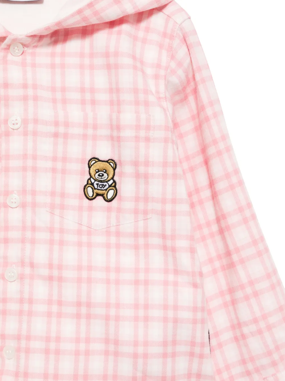 Moschino Kids Shirt met teddy patch Roze