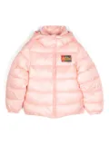 Moschino Kids logo-patch padded jacket - Pink