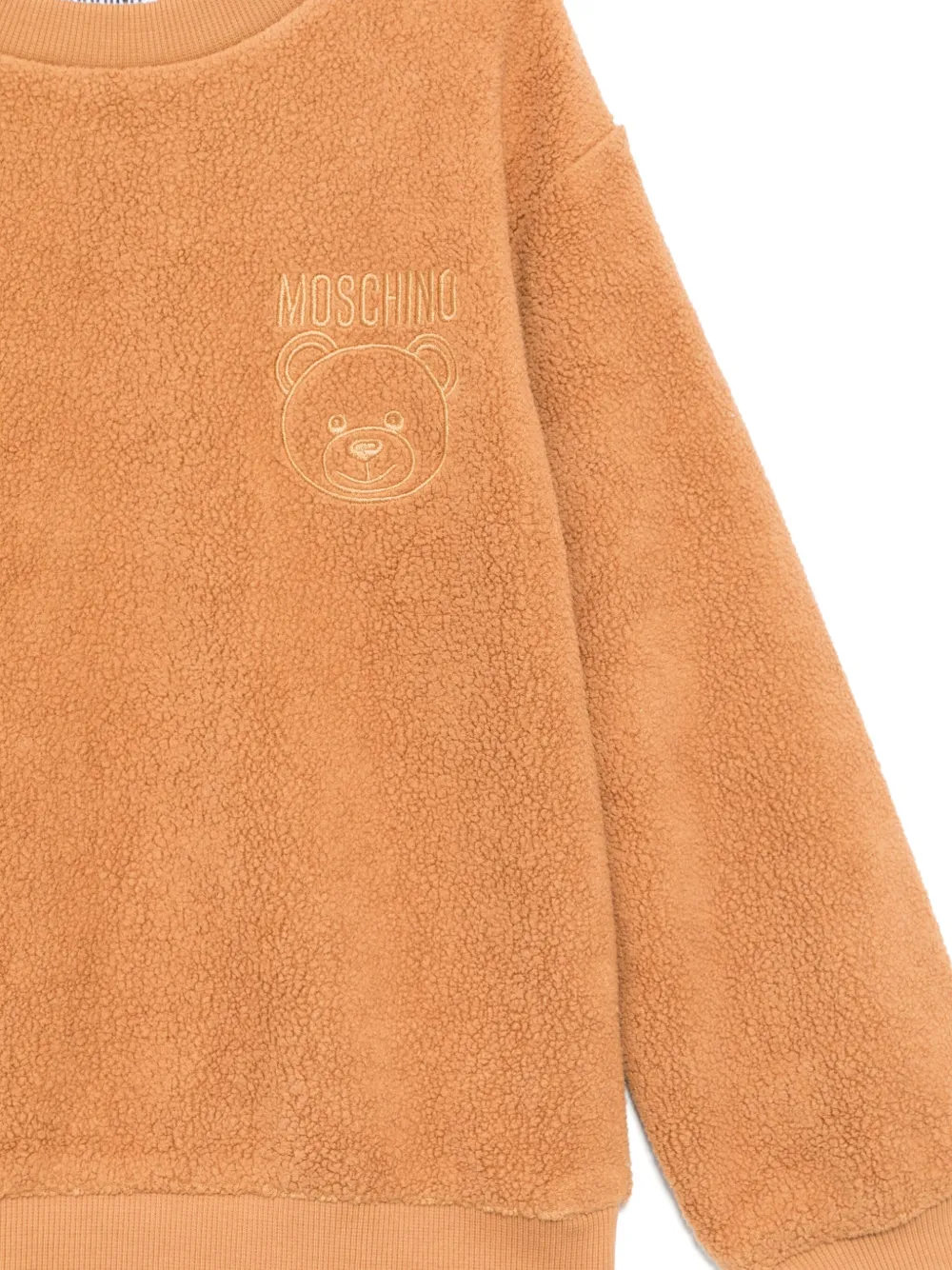 Moschino Kids Fleece sweater Beige