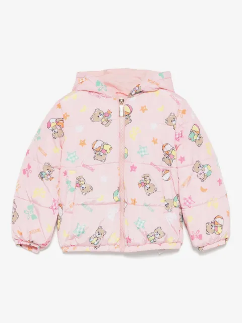 Moschino Kids all-over baby teddy bear print jacket