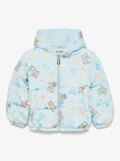 Moschino Kids doudoune à imprimé graphique