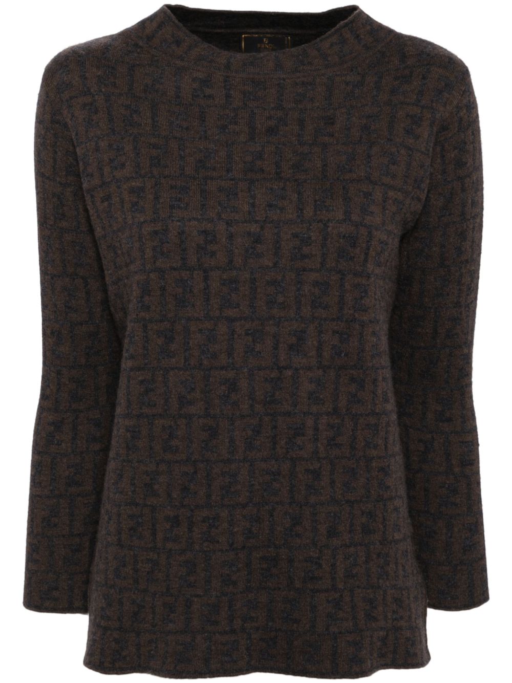 Fendi Pre-Owned 1990-2000s FF-logo pattern jumper - Brown