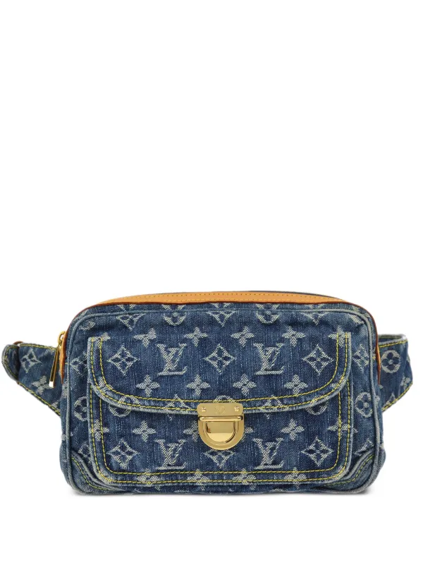 Louis Vuitton Pre Owned 2007 Monogram Denim Belt Bag Blue FARFETCH LB