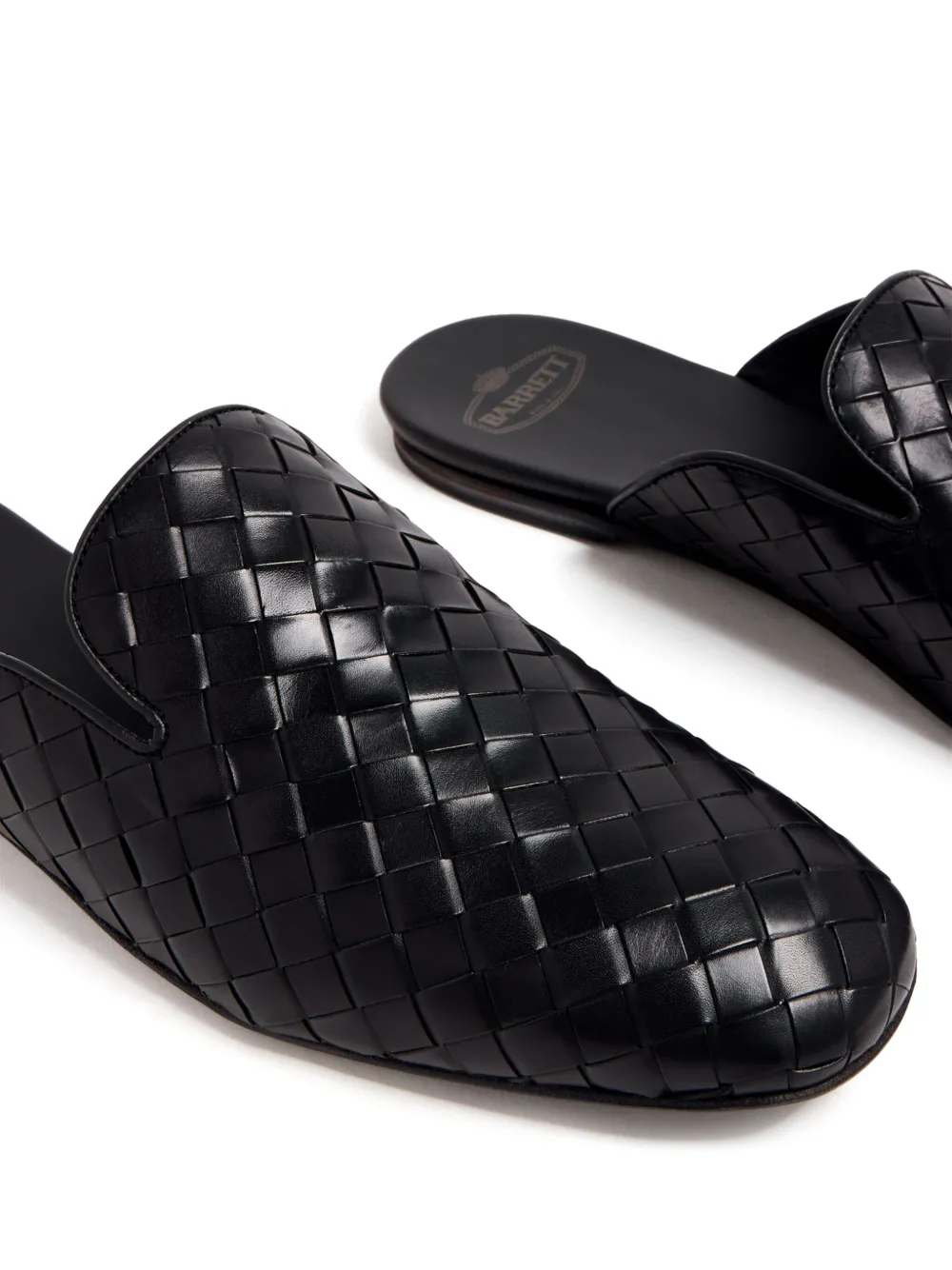 Barrett woven leather slippers Black
