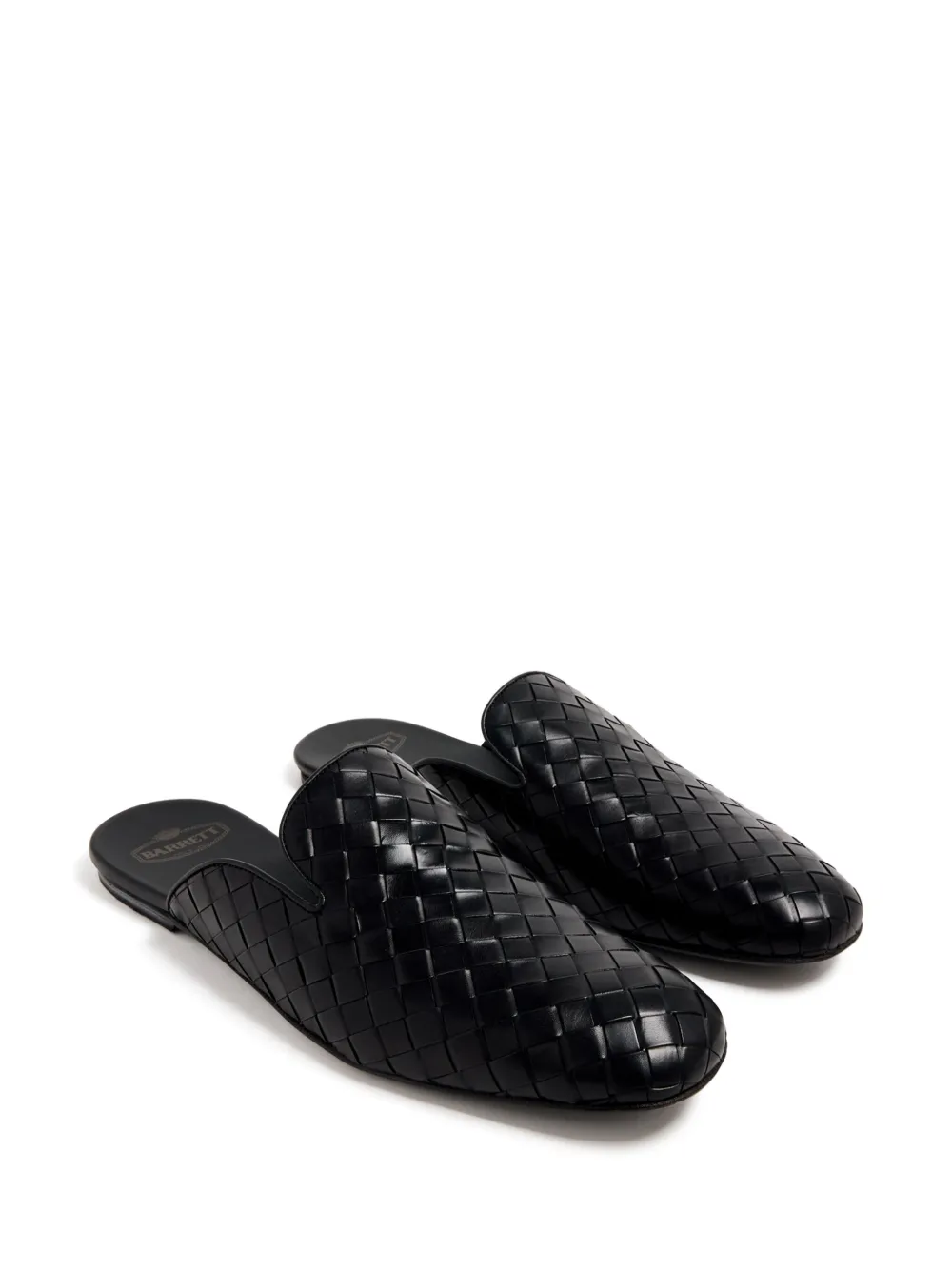 Barrett woven leather slippers Black
