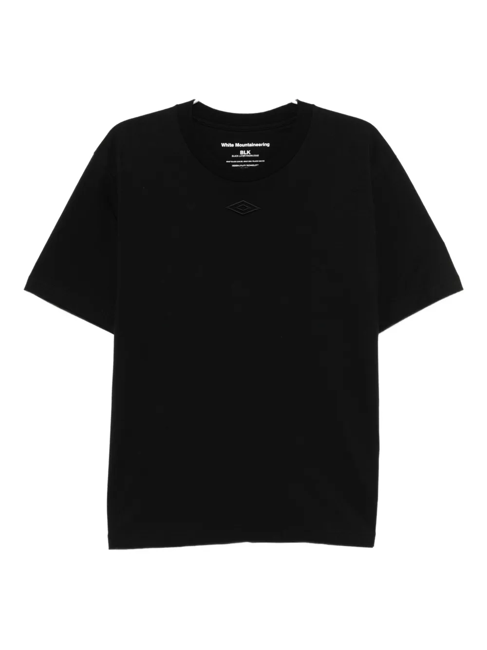 White Mountaineering embroidered-logo T-shirt | Black | Image 1