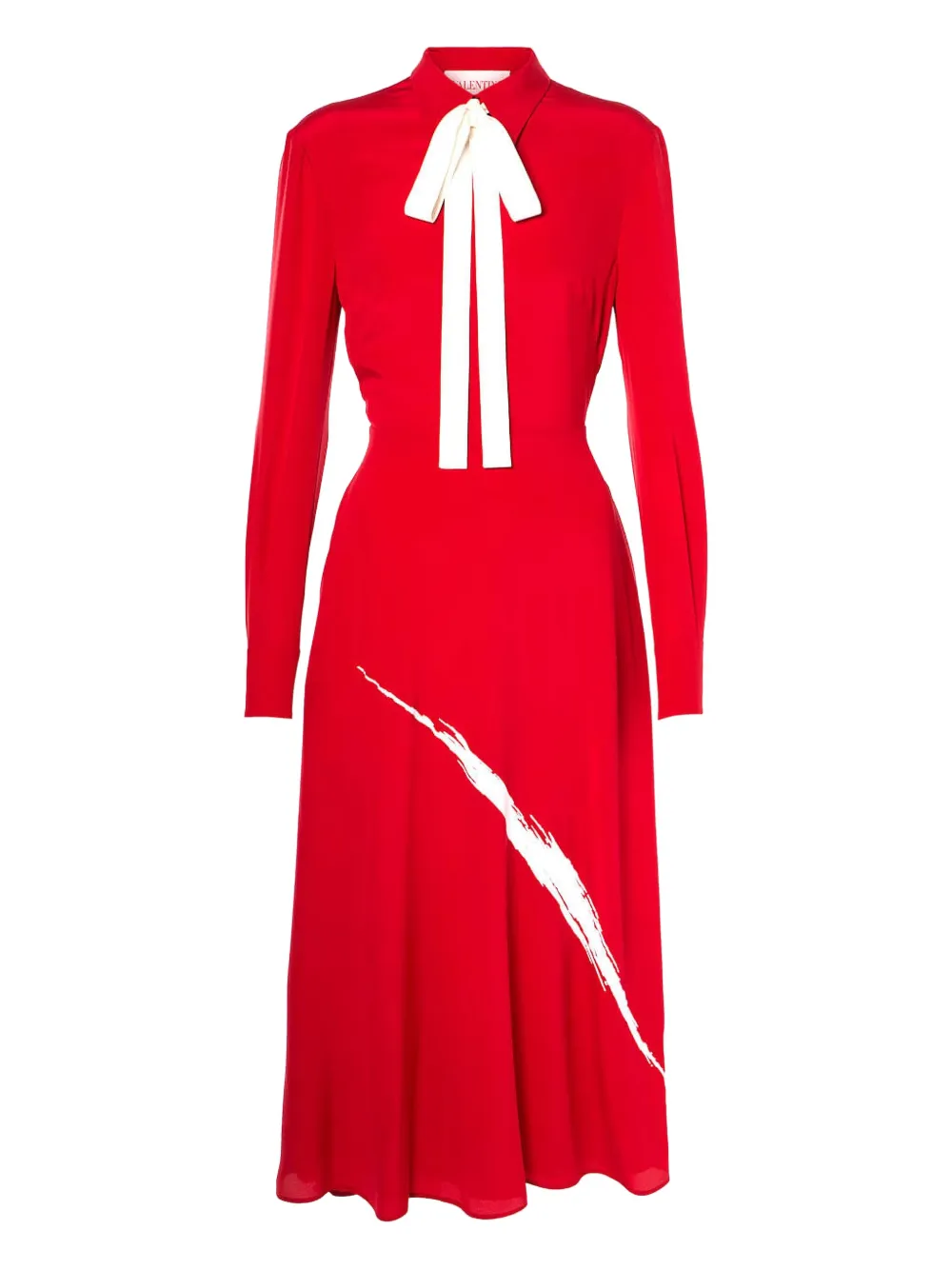 Valentino Garavani bow-fastening dress Rood