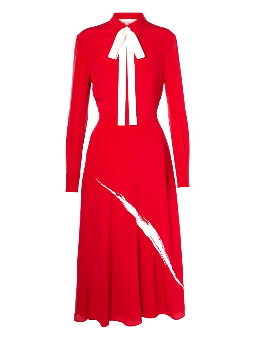 Valentino Garavani bow-fastening dress Rood