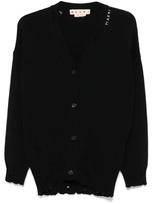 Cardigan en coton à design asymétrique - Marni - Modalova