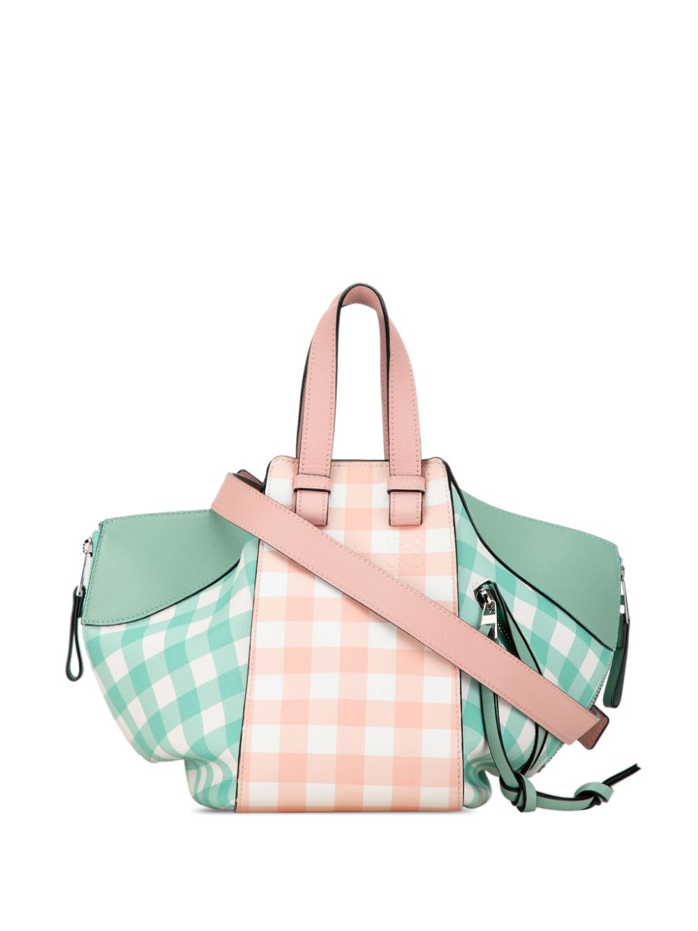 Loewe 2018 Small Hammock Gingham satchel Women