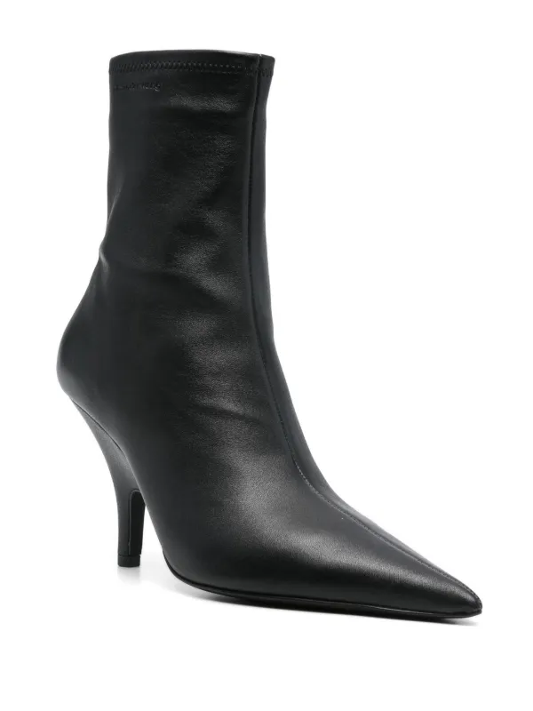 alexander wang ポインテッドトゥブーツ Alexander Wang 100mm Diablo Ankle Boots | Black | FARFETCH