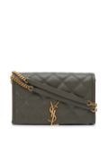 Saint Laurent Pre-Owned 2021 Lambskin Becky Wallet on Chain shoulder bag - Grey