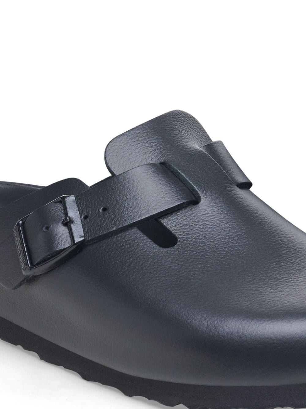 Shop Birkenstock Boston Leather Clogs In Schwarz