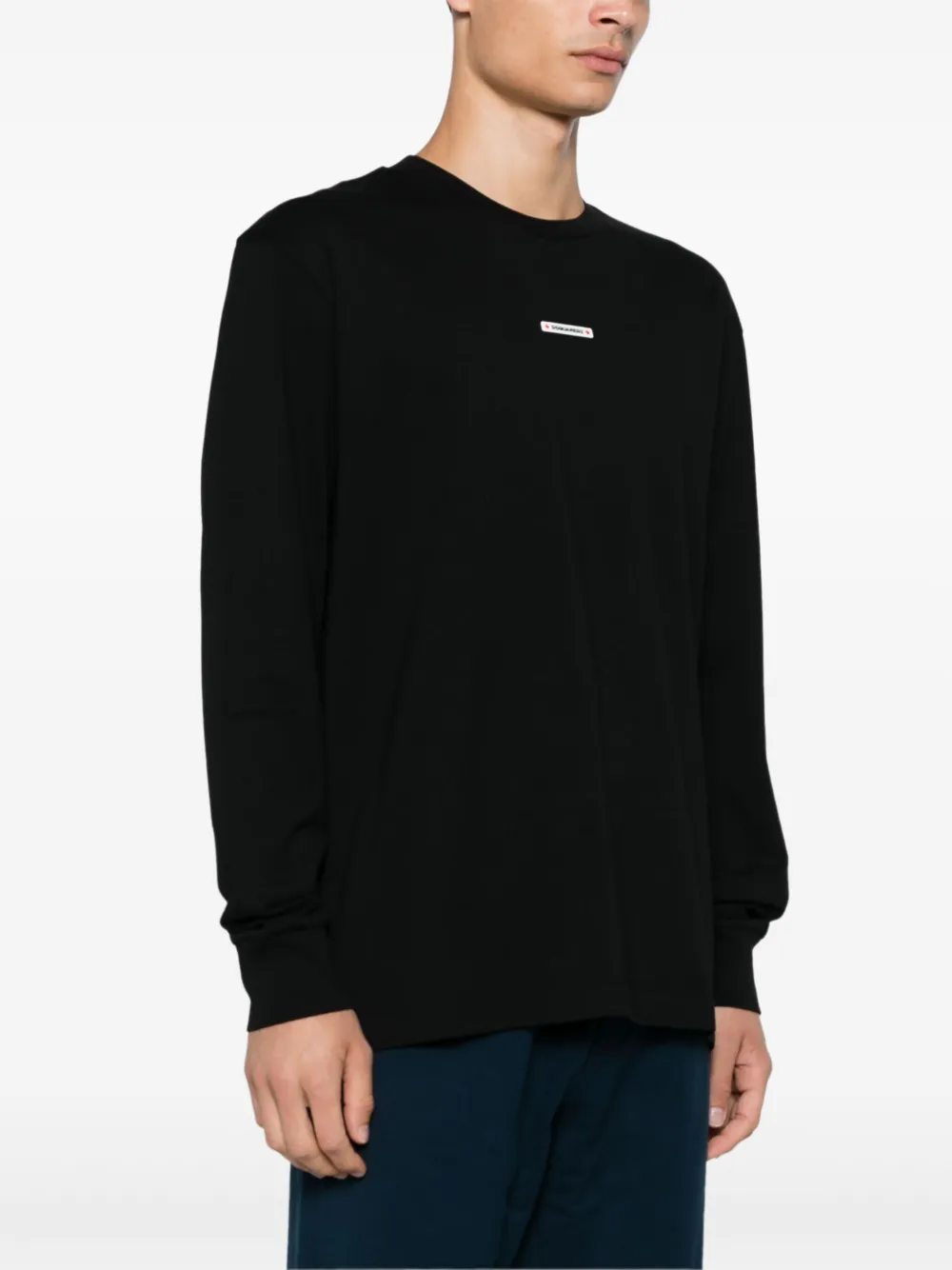 DSQUARED2 T-shirt met rubberen logo Zwart