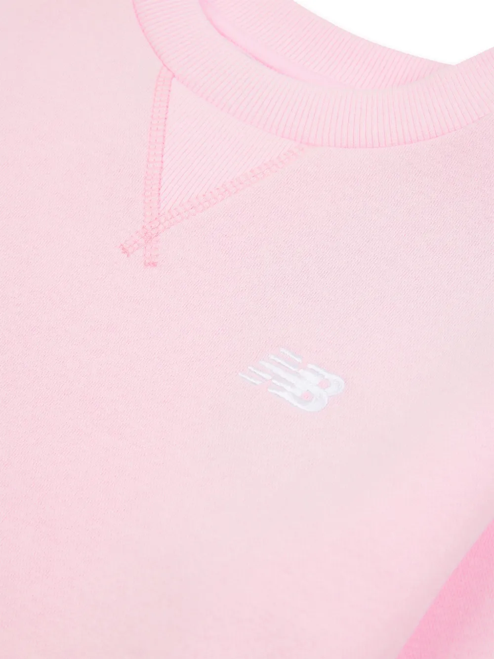 New Balance Kids Geborstelde trui met logoprint Roze