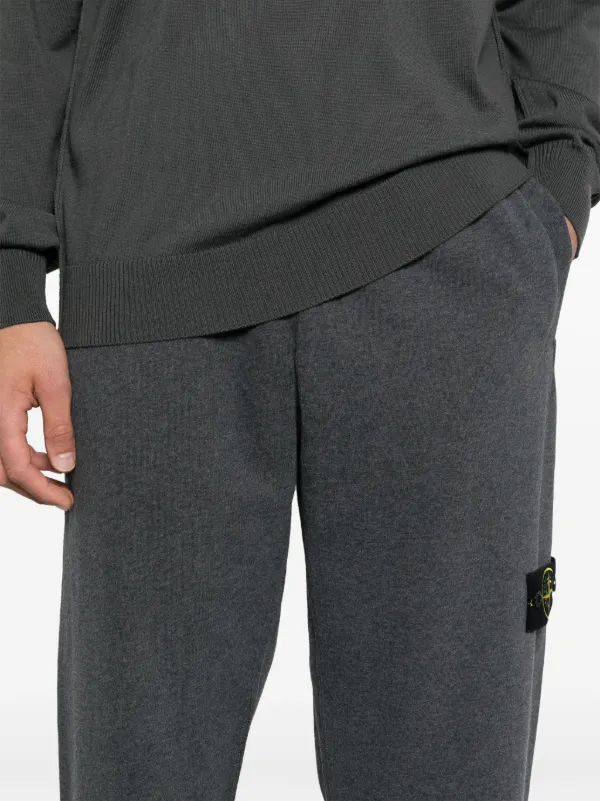 Stone Island Organic Cotton Track Pants Grey FARFETCH UK