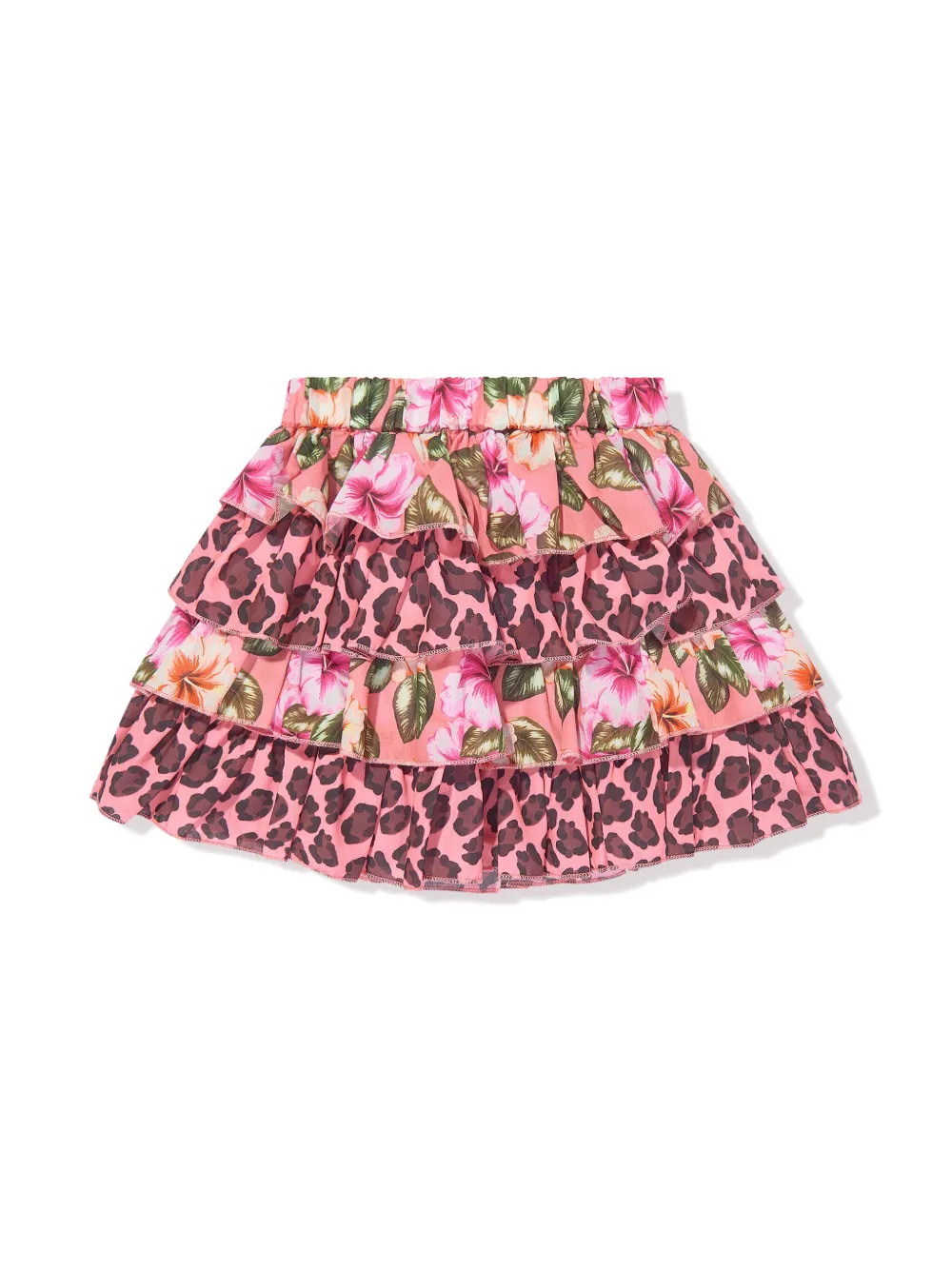 SELINIACTION KIDS mix-print skirt - PINK