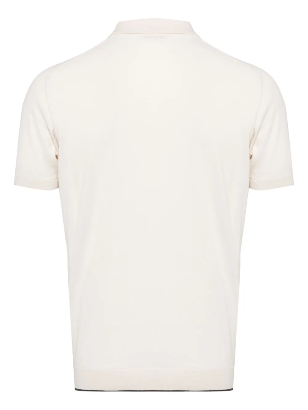 Pal Zileri Gebreid poloshirt met 3D-logo - Beige
