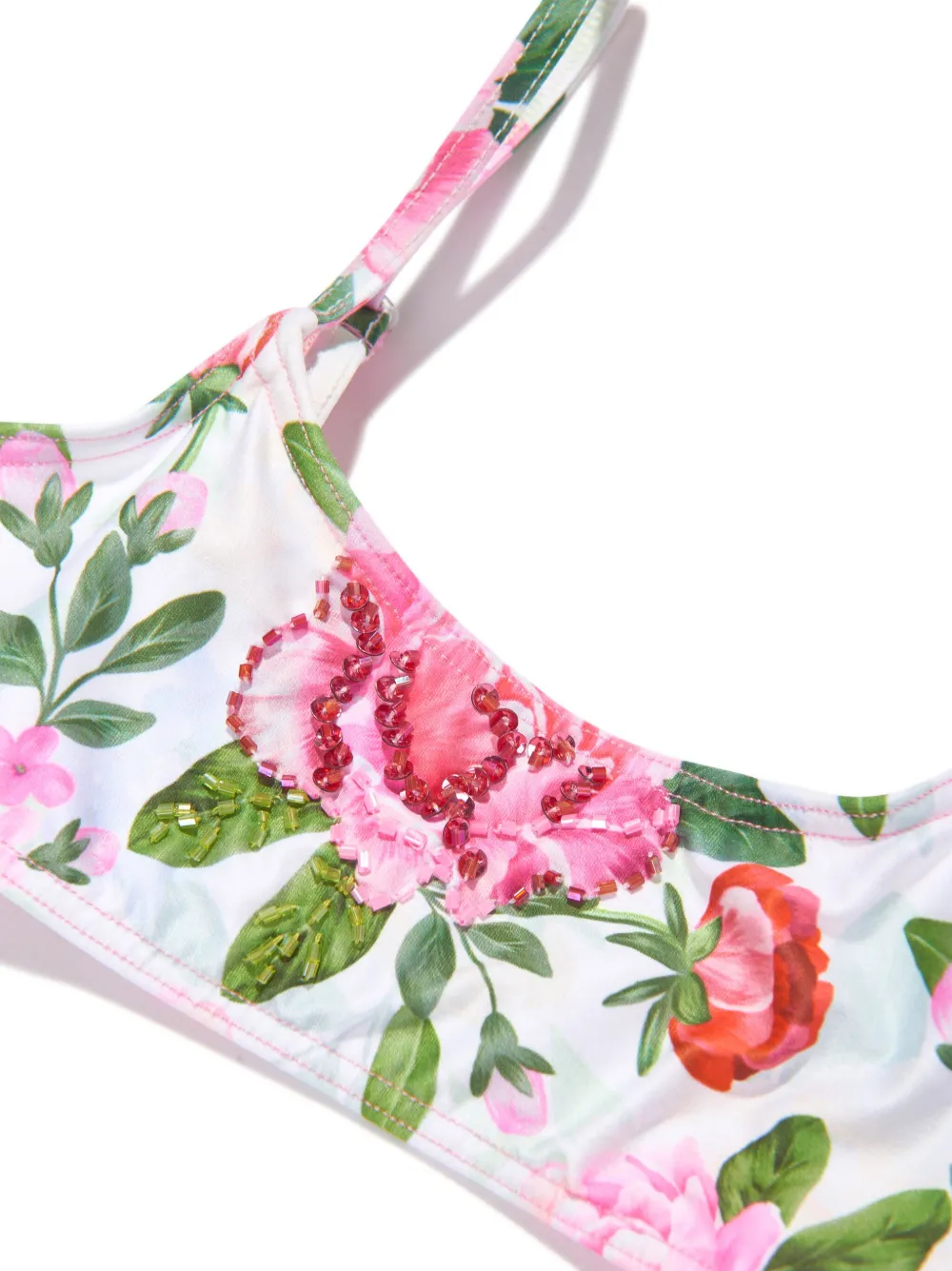 Shop Seliniaction Floral Leopard Bikini In Pink