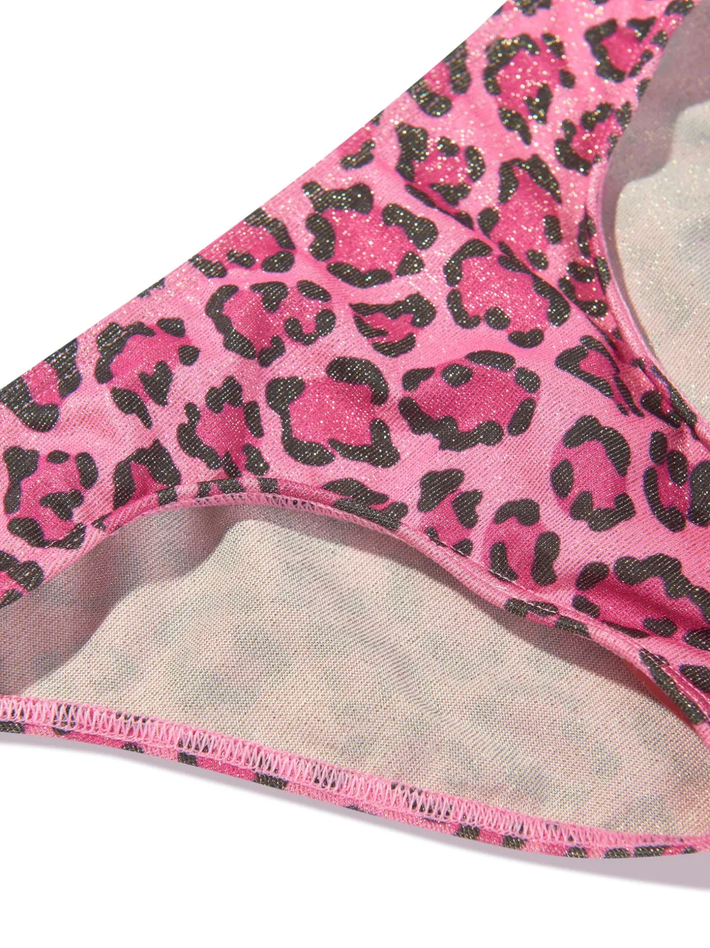 Shop Seliniaction Floral Leopard Bikini In Pink