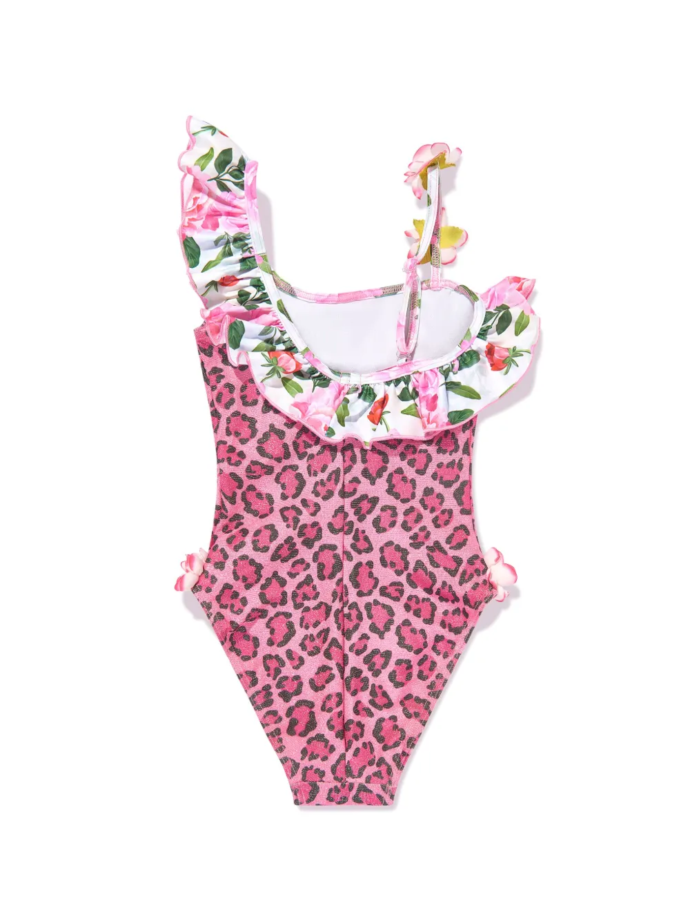 SELINIACTION KIDS ruffle one-shoulder swimsuit - Roze