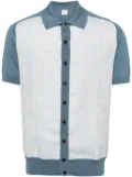 Pal Zileri knitted-panel shirt - Blue