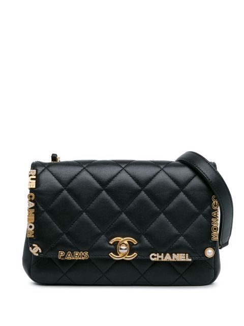 CHANEL Pre-Owned 2023 Quilted Lambskin Paris Monaco Flap crossbody bag WOMEN