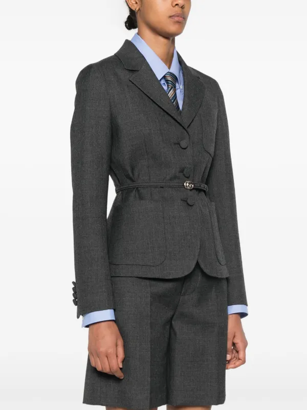 Gucci Wool Blazer | Grey | FARFETCH
