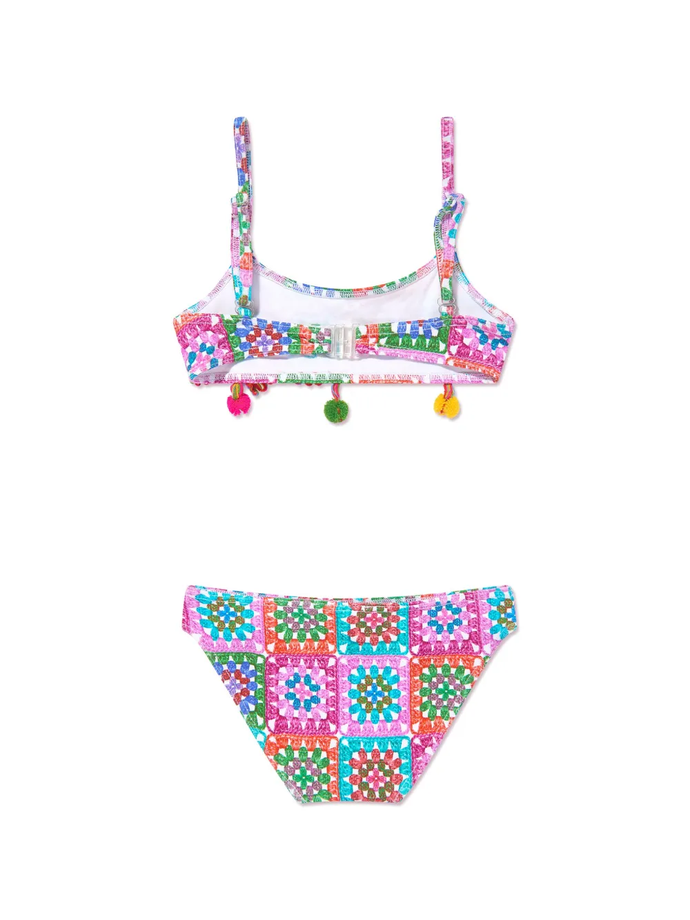 SELINIACTION KIDS crochet-print bikini - MULTICOLOUR