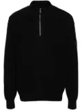 Barbour International logo-patch half-zip jumper - Black