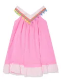 SELINIACTION KIDS beaded-trim dress - Pink