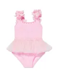 SELINIACTION KIDS ruffled swimsuit - Pink