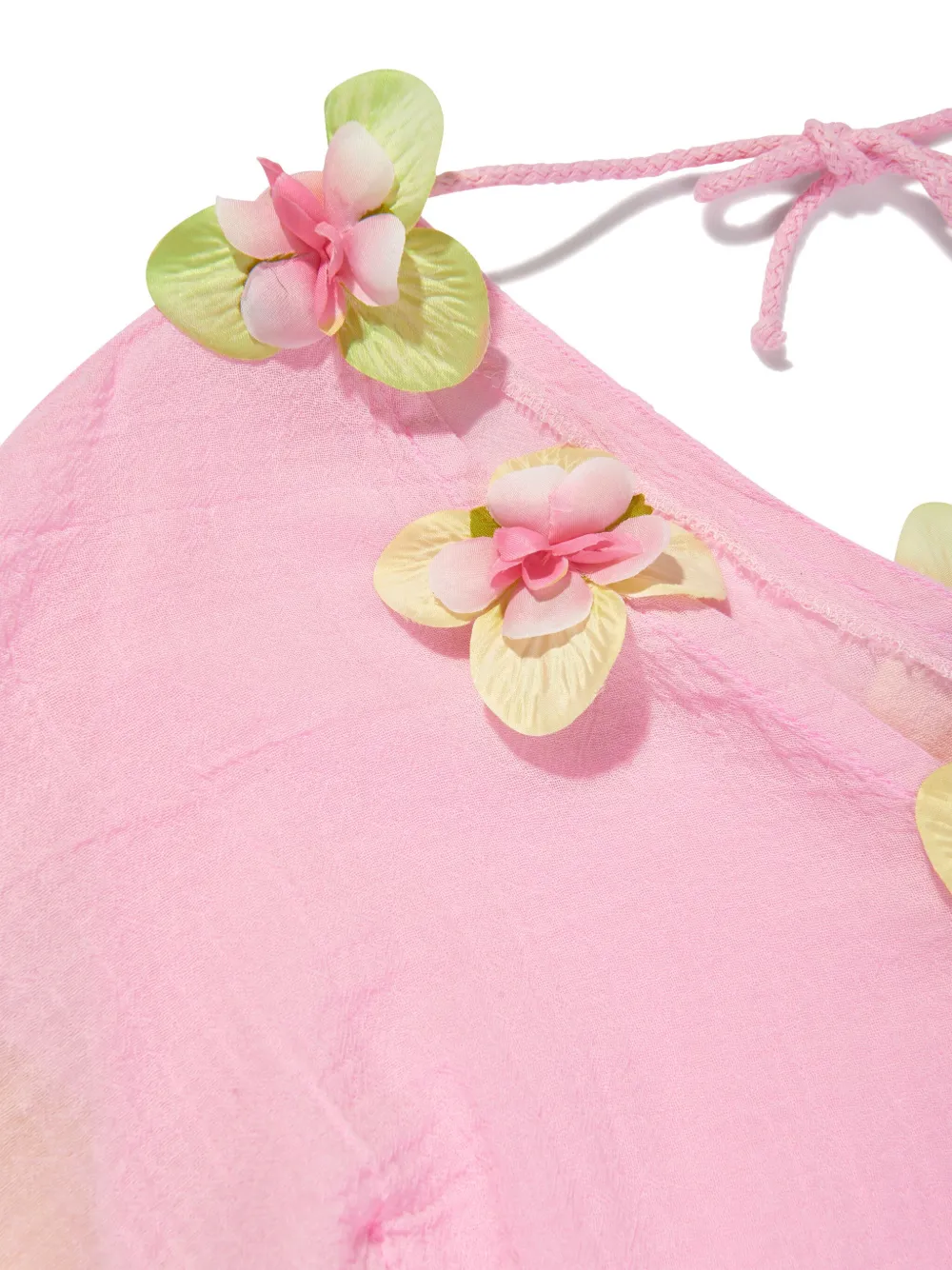 花卉贴花长罩衫裙