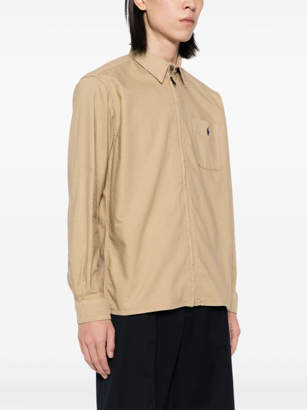 Shop Polo Ralph Lauren Classic Fit Sport Shirt In Neutrals