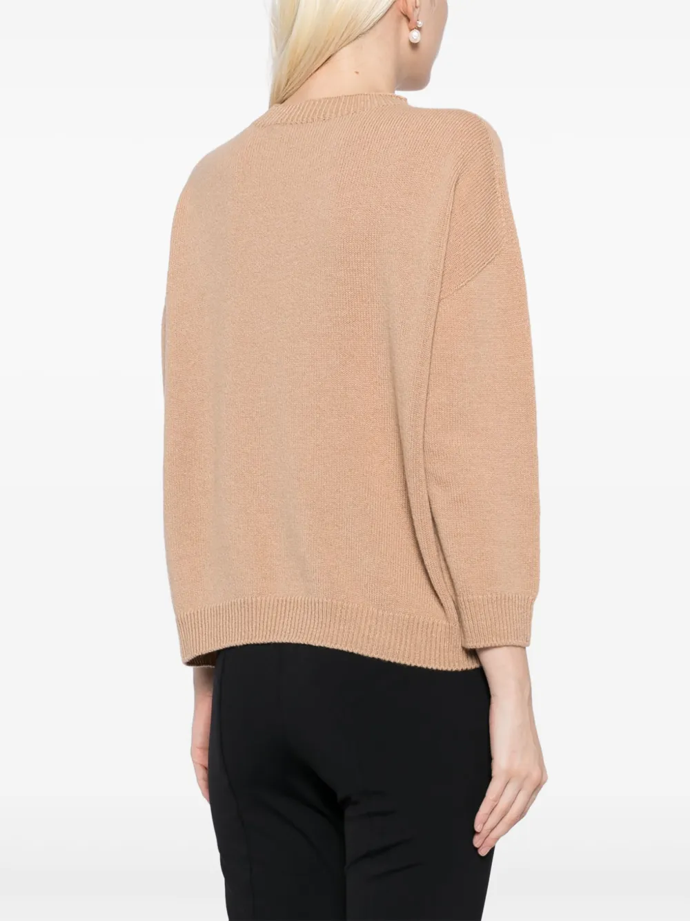 Simona Corsellini Buckled V-neck Jumper In Brown