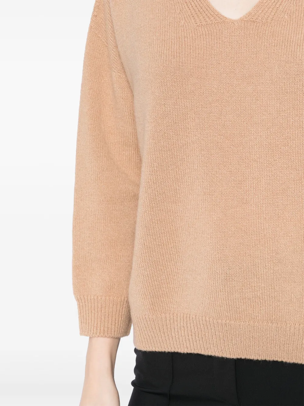 Simona Corsellini Buckled V-neck Jumper In Brown