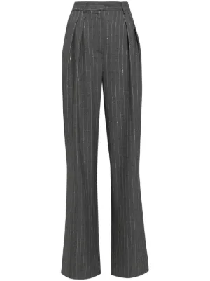パンツ Simona Corsellini P25CPPG00101V0003 Trousers Simona Corsellini - Wide-leg trousers with threads in poly