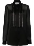 SIMONA CORSELLINI rhinestone-embellished satin shirt - Black