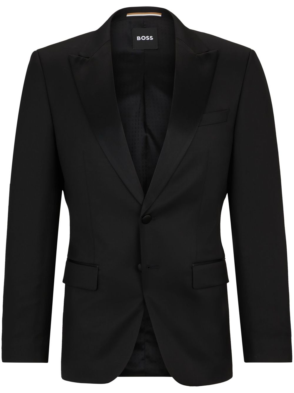 BOSS peak-lapel jacket - Black