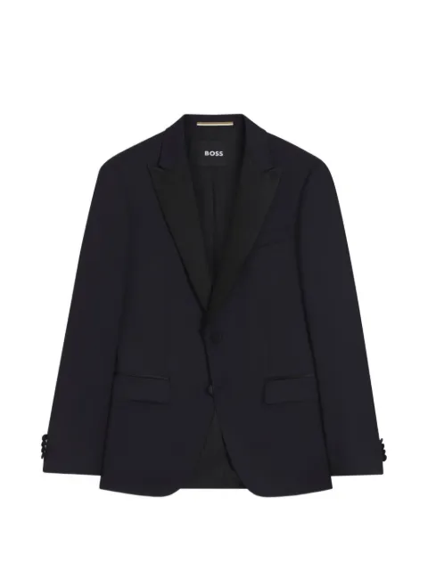 BOSS slim-fit tuxedo jacket in virgin-wool serge