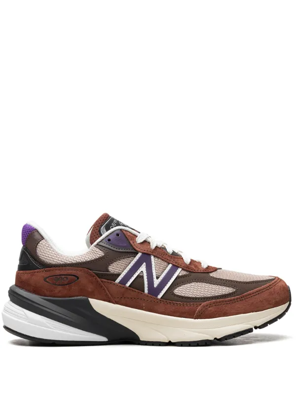 New Balance 990v6 Made In USA Rich Oak Cosmic Grape Sneakers Brown FARFETCH