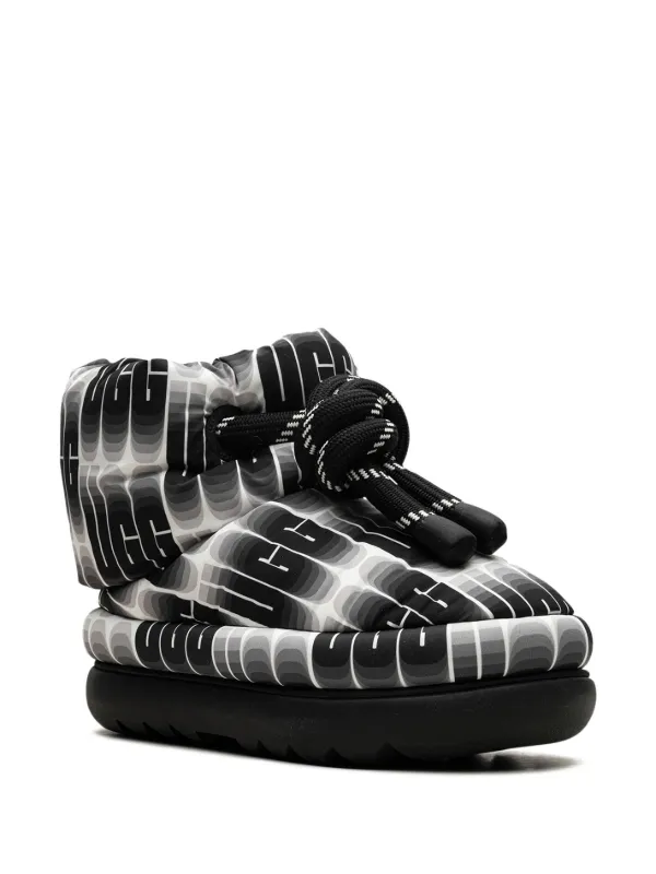 Black and white ugg boots discount
