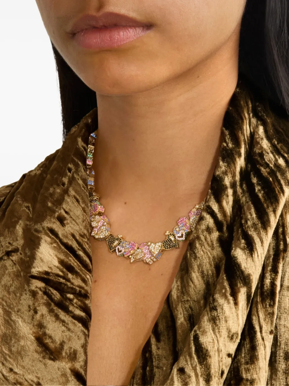 Burberry Hartvormige halsketting - Goud