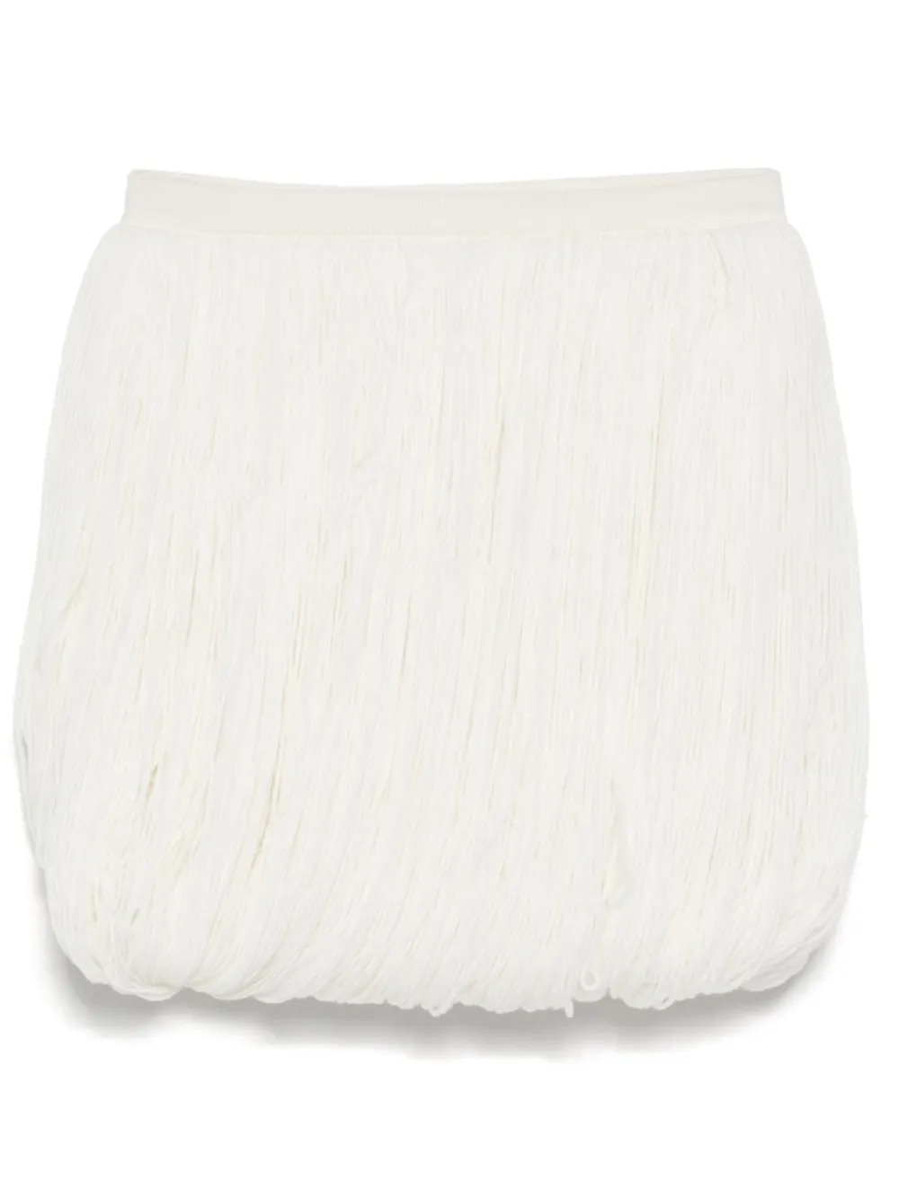 Alaïa knitted fringes mini skirt | Neutrals | Image 1