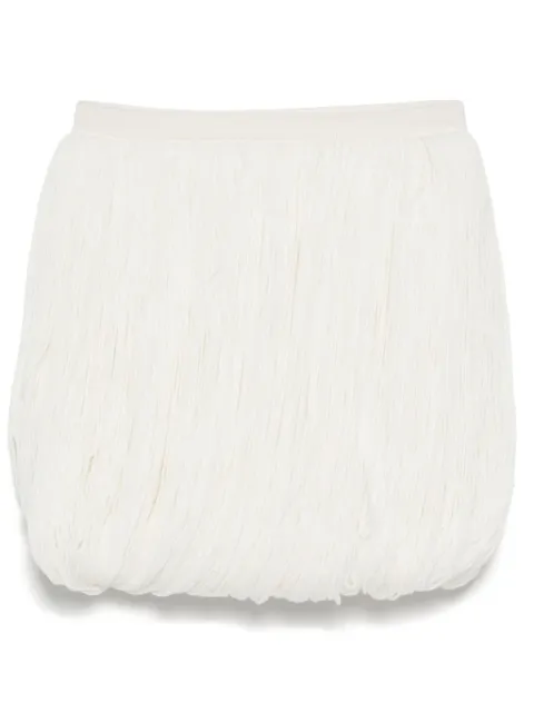 Alaïa knitted fringes mini skirt