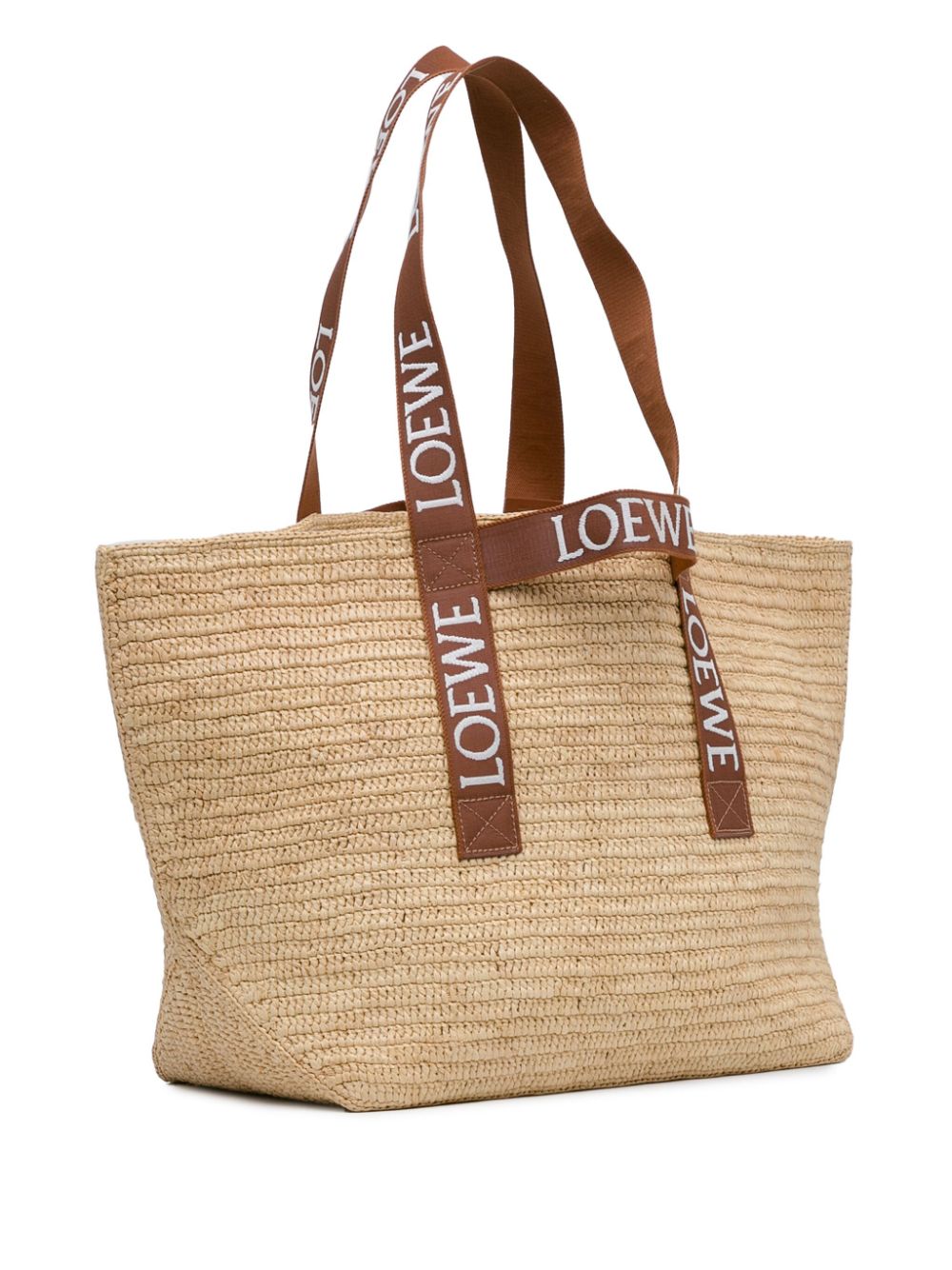 Loewe 2022 Raffia Fold Shopper tote bag Women