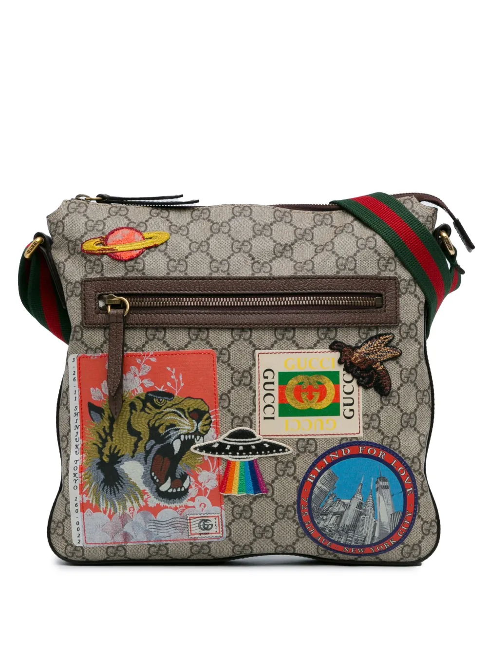 Gucci Pre Owned Bolsa Crossbody GG Supreme Courrier 2016 2023 Marron FARFETCH CL