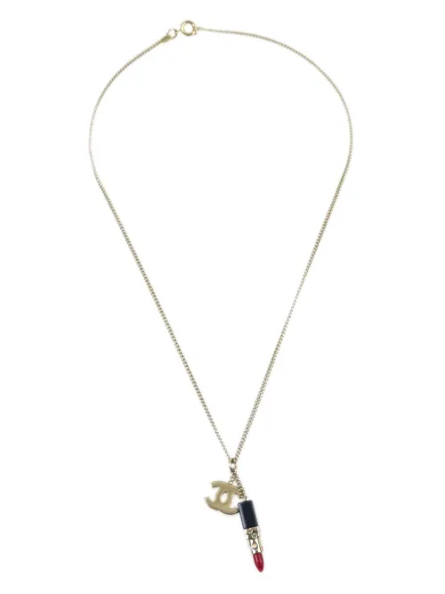 Collier à pendentif rouge à lèvres (2004) - CHANEL Pre-Owned - Modalova