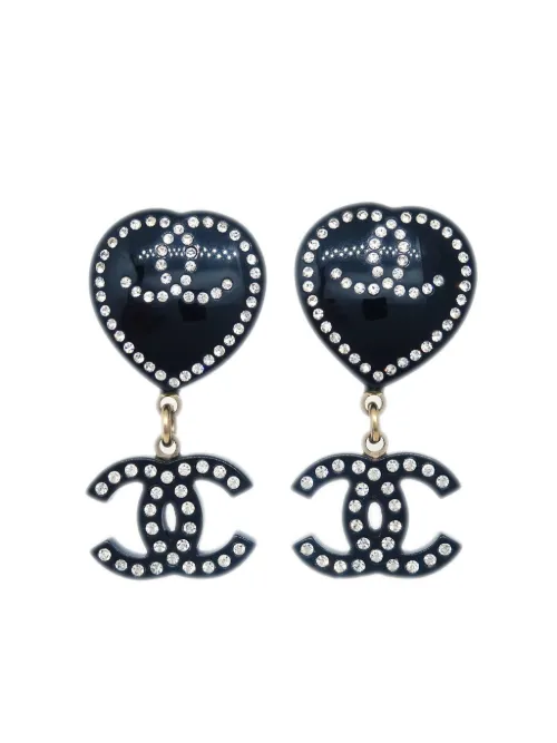 Boucles d'oreilles à motif cœur (2009) - CHANEL Pre-Owned - Modalova