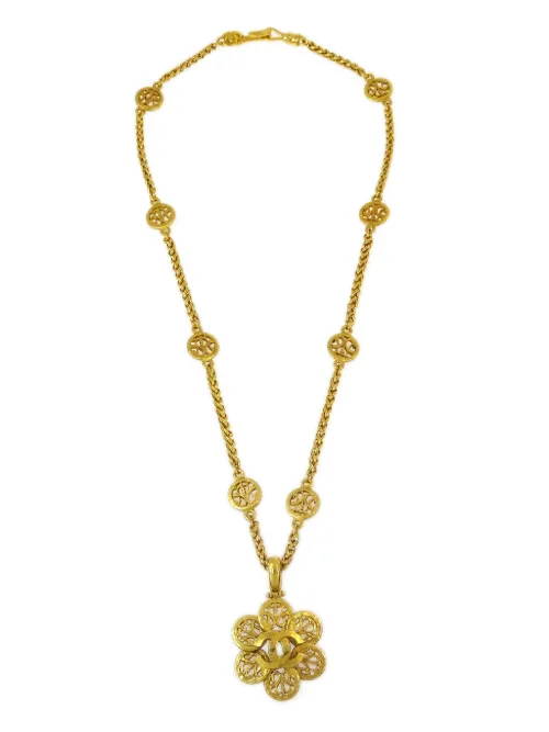 Collier à pendentif logo CC (1995) - CHANEL Pre-Owned - Modalova